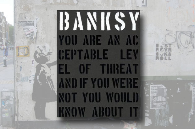 Banksy You Are an Acceptable Level of Threat DOODDOT