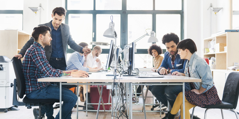 Start-up Business Team Working in Office