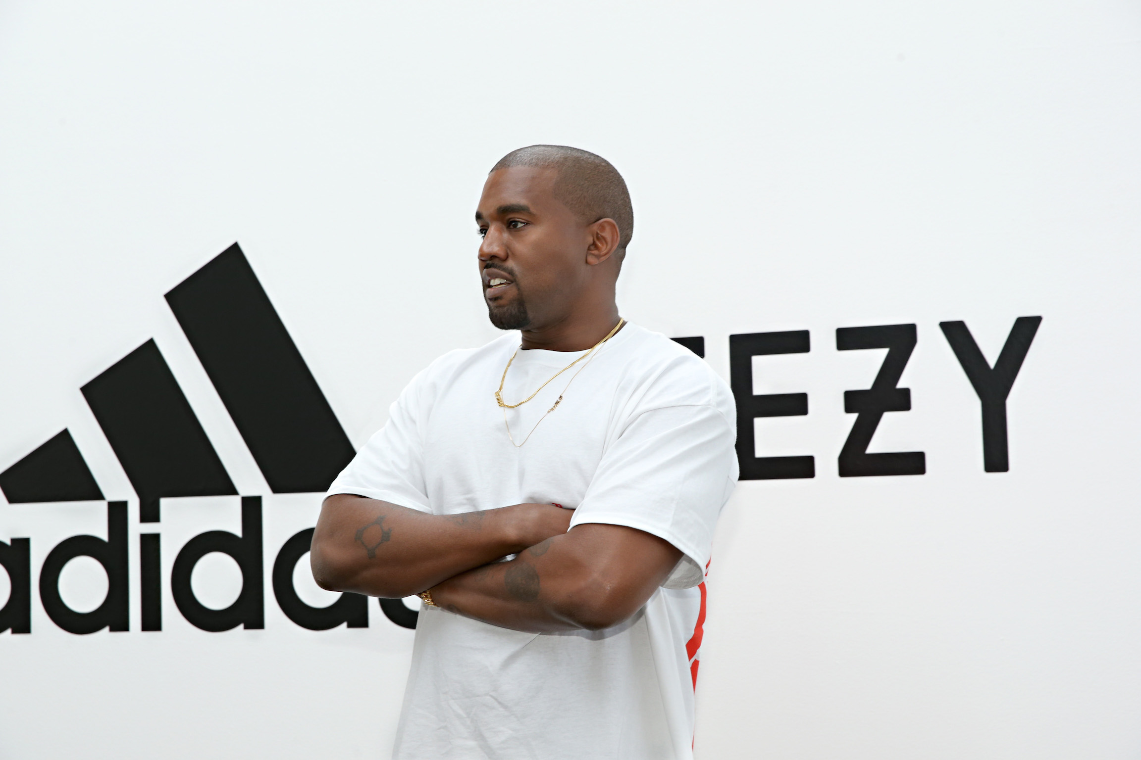 Kanye West at Milk Studios on June 28, 2016 in Hollywood, California. adidas and Kanye West announce the future of their partnership: adidas + KANYE WEST