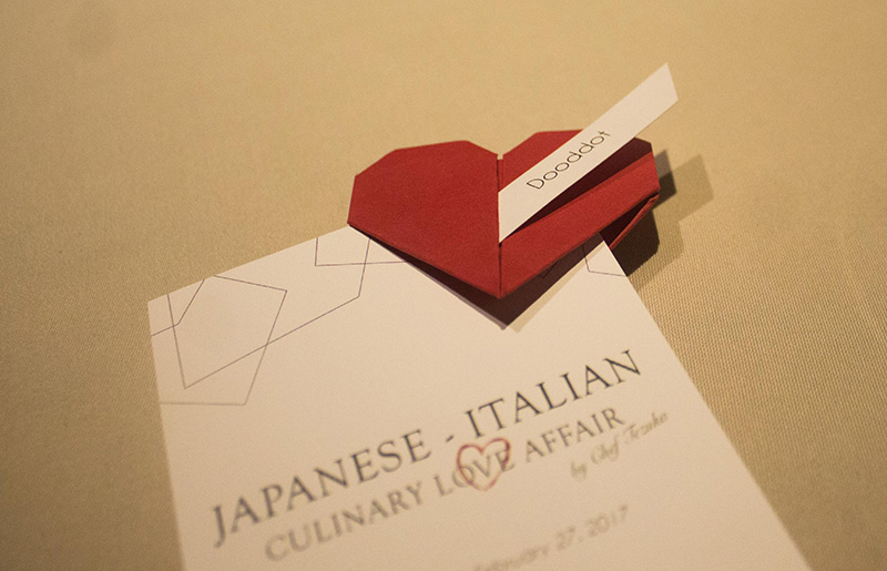 Hilton dinner Japanese-Italian culinary love affair dooddot 12